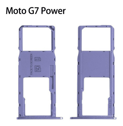 Bandeja Porta Sim Single Compatible Con Moto G7 Power