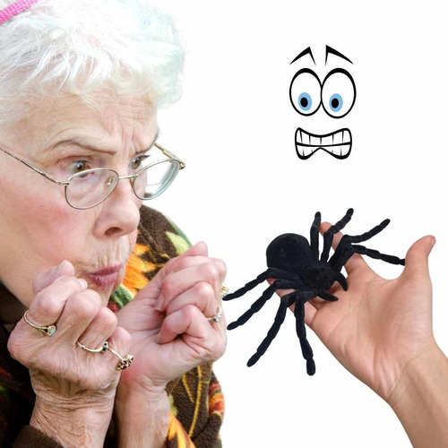 Tarántula de peluche con forma de araña, 20 x 10 cm, decoración de Halloween