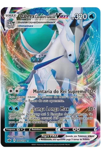 Batalha De Liga Pokémon Calyrex Vmax 120 Cartas 31515 - Copag - Deck de  Cartas - Magazine Luiza