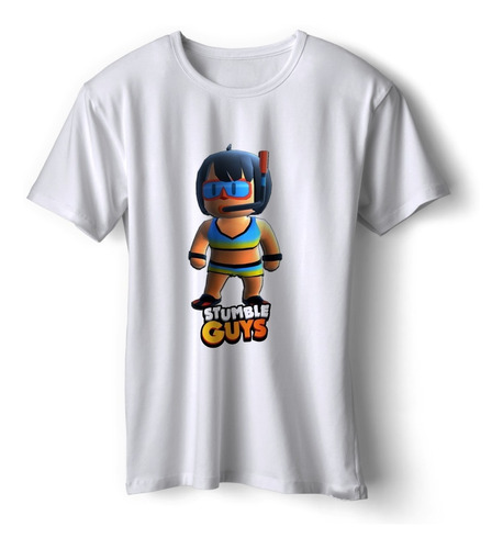 Remeras De Nenas Personajes Stumble Guy Estampada - 6033