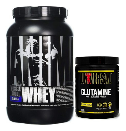 Proteina + Glutamina 300gr Universal - Recuperacion Muscular