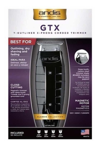 Máquina Profissional Andis Gtx 110v