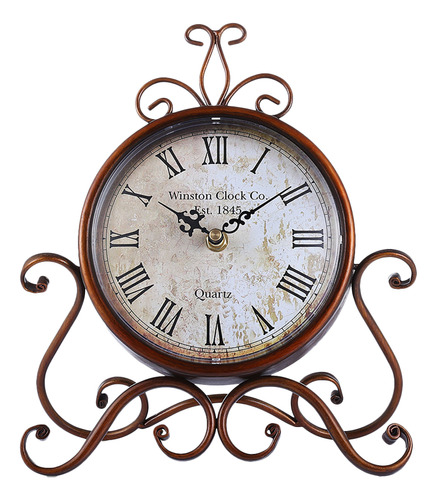 Reloj De Mesa Vintage Iron Craft Para Decoración Del Hogar