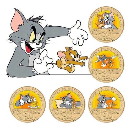 Moneda Conmemorativa Animada De Dibujos Animados De Tom Meta