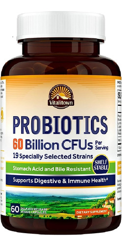 Probioticos Enzimas Digestivas 60 Billones 19 Cepas 60 Cap