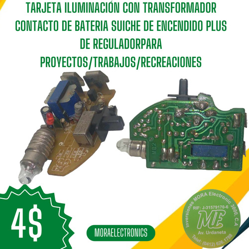 Tarjeta Iluminación Transformador Contacto Batería Suiche