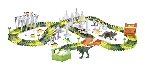 Pista Dinossauro Track Com Ponte Carrinho Brinquedo 220 Pçs