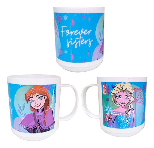 Taza Plastica Frozen Congelada 340 Ml Cresko Fa098