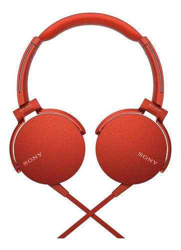 Fone de ouvido Sony MDR-XB550AP vermelho