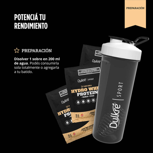 Proteina Hidrolizada De Suero De Leche / Dulkre Sport Sabor Vainilla