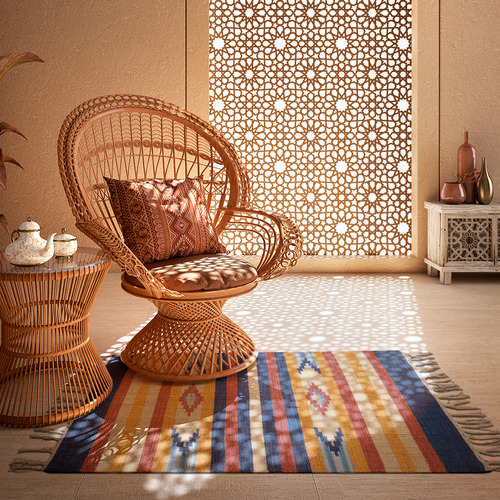 1 Tapete Quarto Kilim Algodão Beira Cama 60x90 M01 Comprimento 90 Cm Cor D1kil Azul Amarelo Vermelho Laranja Bege Cru Desenho Do Tecido Classico Rustico Natural Largura 60 Cm
