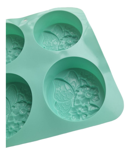 * Molde Silicon 4 Ovalos Flores Y Mariposa Choco Jabon Yeso