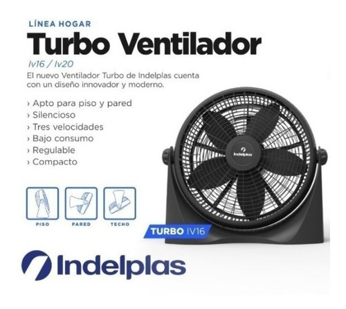 Ventilador Turbo Grande Bajo Consumo Cuotas + Envío Gratis!