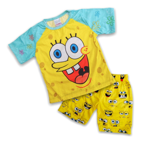 Pijama Bob Esponja Corto Primavera-verano