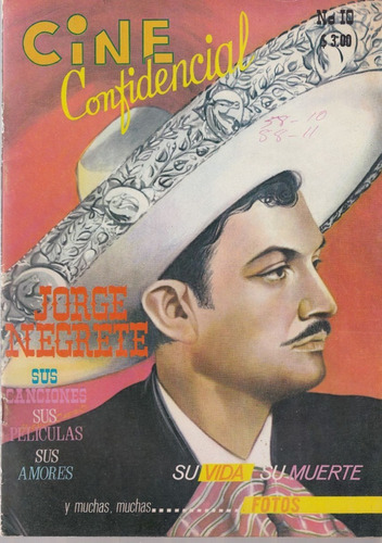 Jorge Negrete. Revista Cine Confidencial (Usado)