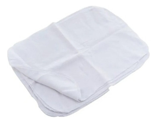 Flanela Branca 28x48cm Kit Com 12 Unidades Cor Branco