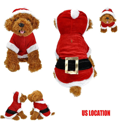 Cachorro Mascota Perro Navidad Ropa Santa Claus Traje Abrigo | Cuotas sin  interés