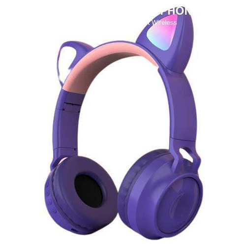 Fone De Ouvido Orelha De Gatinho Roxo