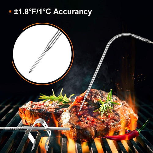 Zc Termómetro Bluetooth For Carne Cocinar Comida Barbacoa