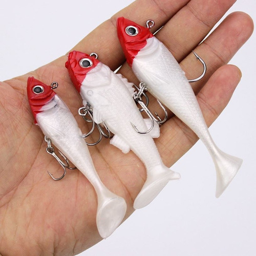 Señuelos Blandos Pesca Alevino Minnow Swimbait Carnada 3d