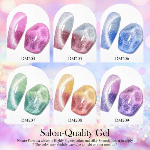 Juego Esmaltes Brillan En La Oscuridad, Cambian Color 8ml