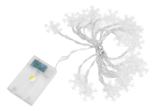 Cadena De Luces Led Con Forma De Copo De Nieve, 20 Led, Func