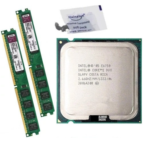 Cpu Core 2 Duo E6750 2.66ghz Fsb 1333 Cache 4m + Ddr2 4gb