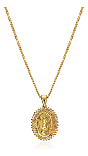 Acc Planet Virgin Mary Necklace 18k Gold Plated Women Chris.