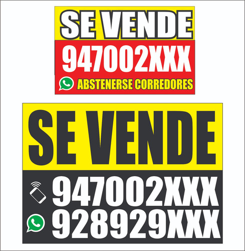 Aviso  Se Vende/alquila 60x60 Con Tubo Cartel Inmobiliario