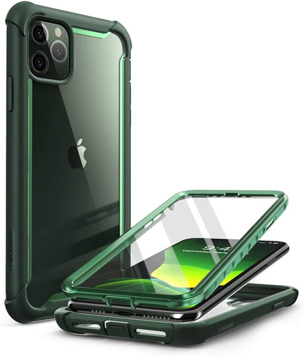 Funda Para iPhone 11 Pro Max, Verde/transparente/resistente