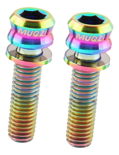 2 Tornillos De Vástago De Manillar De M6 19 Multicolor