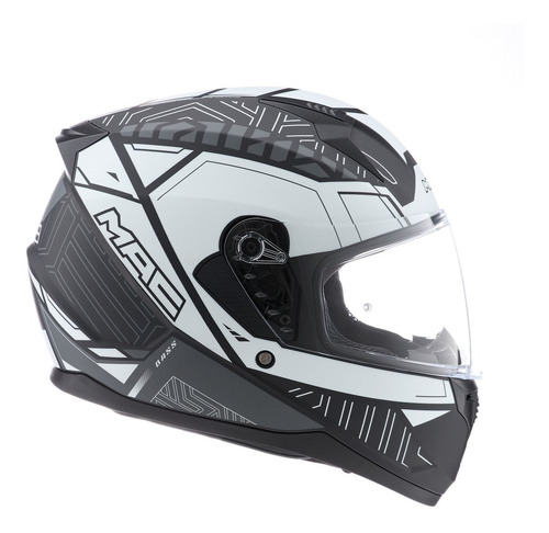 Imagen 4 de 8 de Casco Moto Integral Mac Bass Arcade Visor Simple