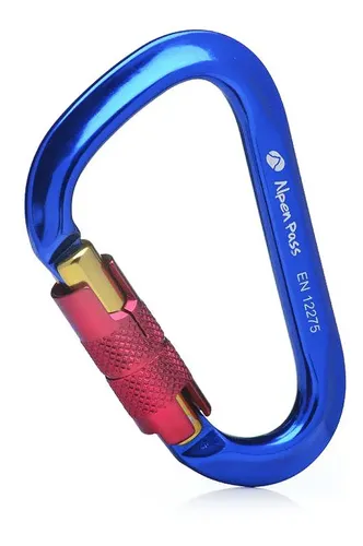 Moschettone A Twistlock In Alluminio 7075, Portata 12 KN, Per Amache E Yoga Aereo