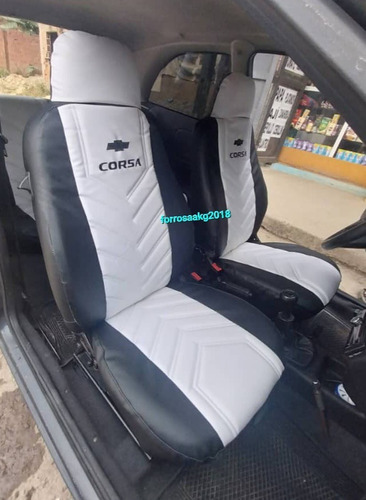 Forros De Asiento Semicuero Bipiel Acolchado Chevrolet Corsa