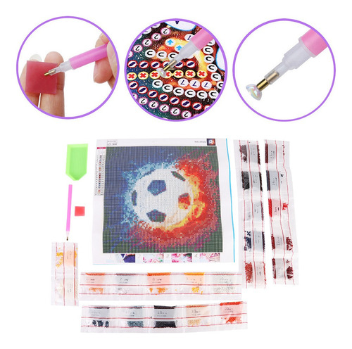 Pintura Diamante Taladro Completo 5d Patrón Fútbol Bricolaje