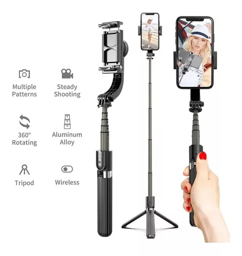 Estabilizador Celular Gimbal L08 Selfie Stick, Tripode/mando