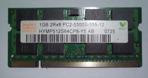 Memoria Ram Para Laptop Hynix 1gb 2rx8 Pc2-5300s-555-12