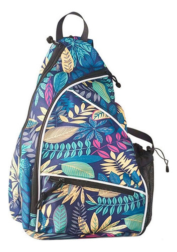 Bolso Mochila Paddle Tennis Flores Azul