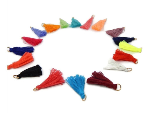 Motitas De Colores 3cm Borlas Collares Aretes 50 Piezas