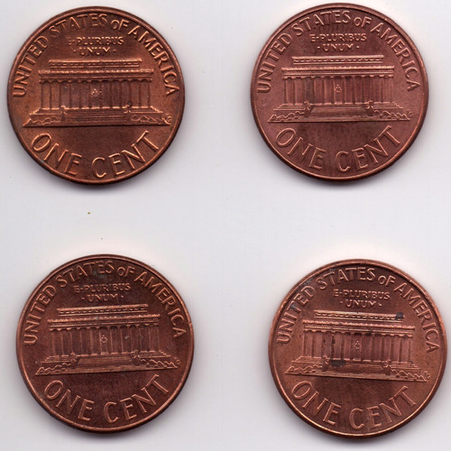 1983 2001 2006 2007 (4) One Cent Penny Escudo 1c Unc Lincoln
