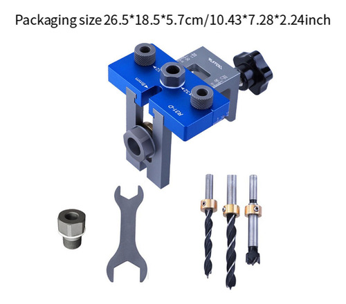 3 En 1 Dowel Jig Drill Kit Locinadores De Carpintería