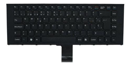 Teclado Sony Vaio Vpc-ea Series Negro Español Con Marco