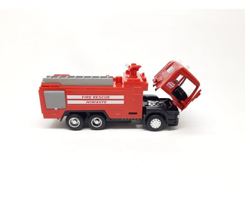 Caminhão Corpo De Bombeiros Som Luzes Miniatura Escala 1/50