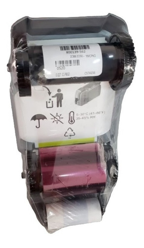 Imagen 2 de 6 de Ribbon Tarjetas Zebra Ymcpko Holograma 200 Imag Zc300 C/ Iva