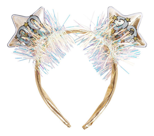 Diadema Con Forma De Estrella, Con Purpurina, Para Fiestas D