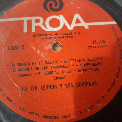 Sin Tapa Disco La Tia Leonor Y Sus Sobrinos M0