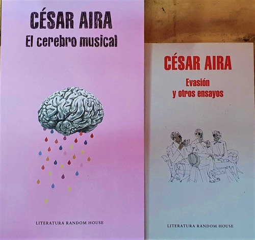 2 Libros Aira Evasión + El Cerebro Musical Random House