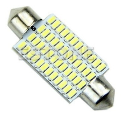 Lampada Torpedo 48 Leds 42mm Teto Ou Placa Efeito Xenon