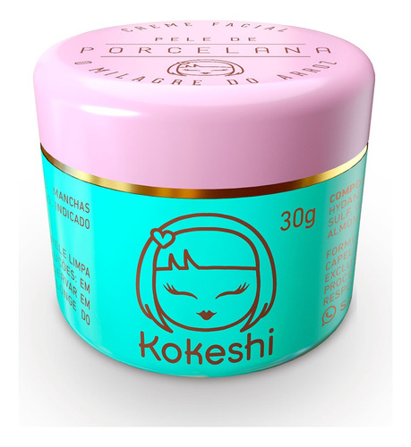 Creme Facial Pele De Porcelana - Kokeshi Cosméticos