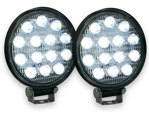 Imagen 4 de 9 de Faros 14 Led Auxiliar Universal Redondos 4x4